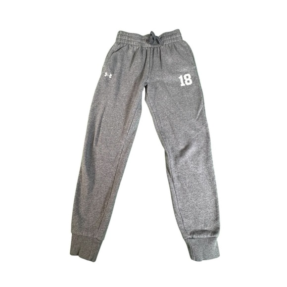 Under Armour Sweatpants  XS Gray Joggers Fleece Lined Logo #18 Athleisure - Picture 1 of 12
